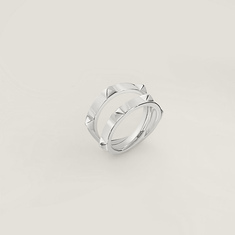 Hermès Clou d'H ring - Silver | Hermès USA